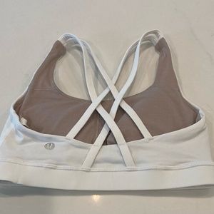 Lululemon White Energy Bra Size 4